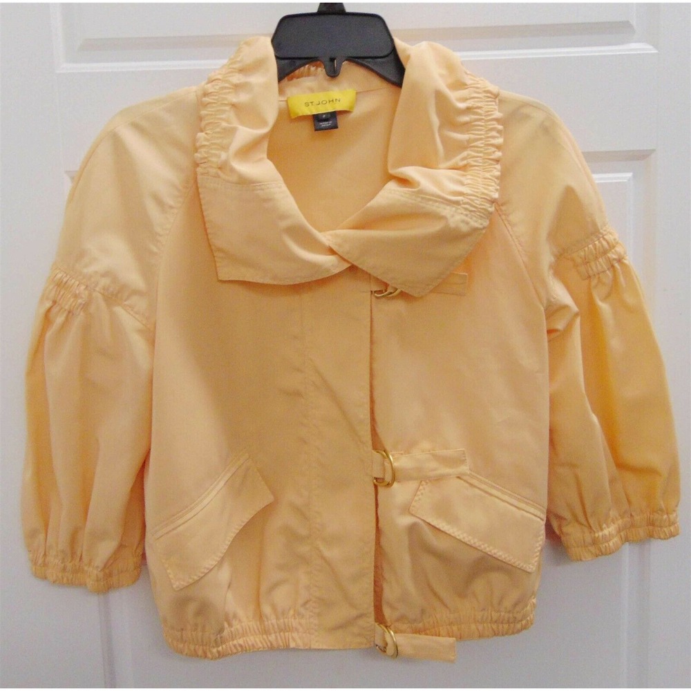 St John Peach Nylon Lightweight Jacket sz P